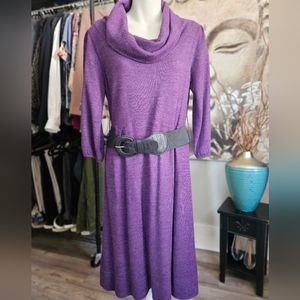 AB Studio Purple Sweater Dress